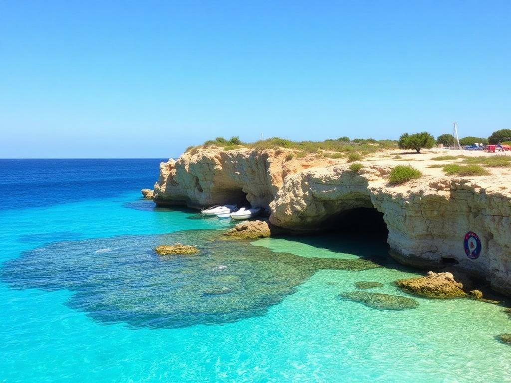 Cala con acqua turchese sulla costa adriatica