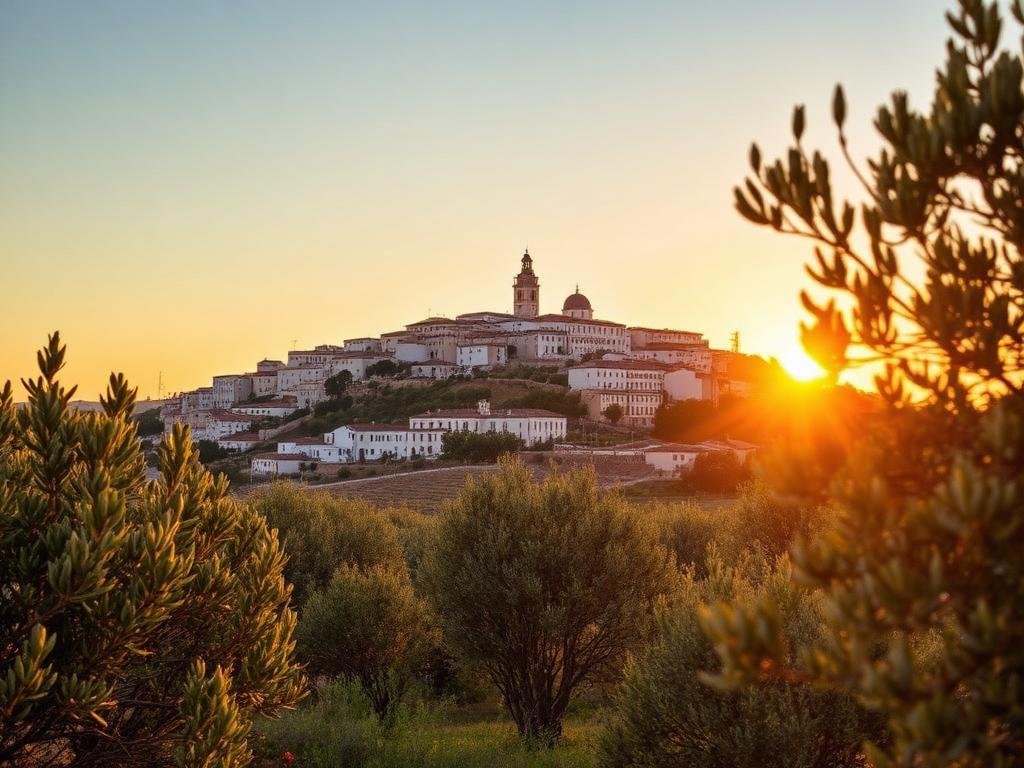 Ostuni, la città bianca al tramonto